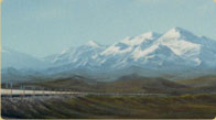 Hand painted Alaska Pipeline mural