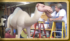 Sculpting a full grown dromedary camel model